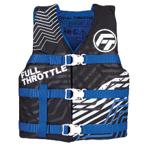 BOATZON | Full Throttle Youth Nylon Life Jacket - Blue/Black