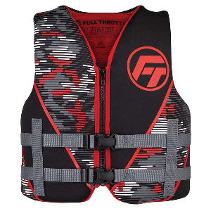 BOATZON | Full Throttle Youth Rapid-Dry Life Jacket - Red/Black