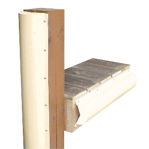 BOATZON | Dock Edge Piling Bumper - One End Capped - 6' - Beige