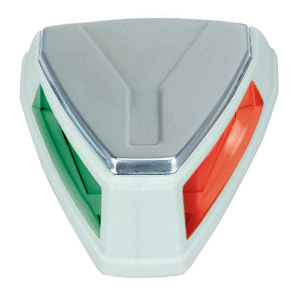 BOATZON | Perko 12V LED Bi-Color Navigation Light - White/Stainless Steel