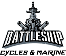 battleship cycles & marine logo