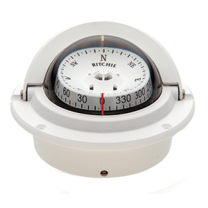 BOATZON | Ritchie F-83W Voyager Compass - Flush Mount - White BOATZON | Ritchie F-83W Voyager Compass - Flush Mount - White