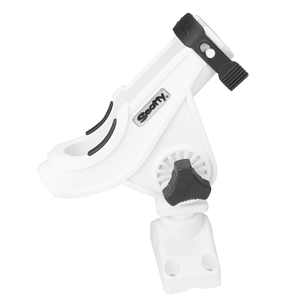 BOATZON | Scotty 280 Bait Caster/Spinning Rod Holder w/241 Deck/Side Mount - White BOATZON | Scotty 280 Bait Caster/Spinning Rod Holder w/241 Deck/Side Mount - White