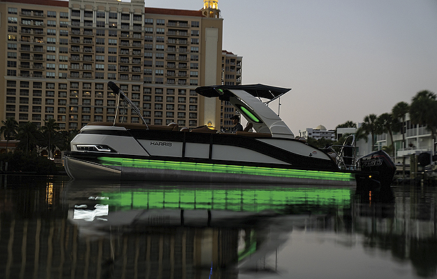 grand marine 250 lighting green harris boats pontoon