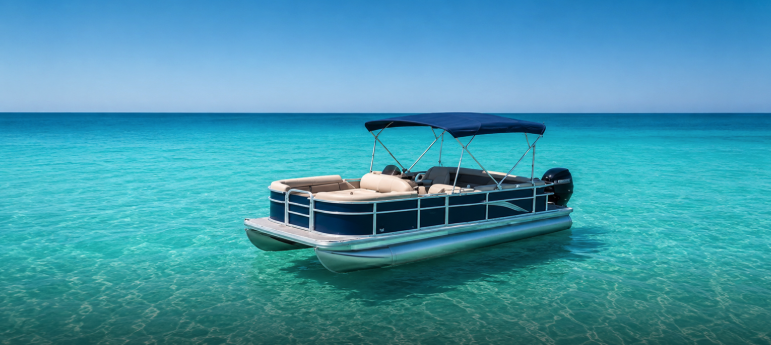 pontoon boat.